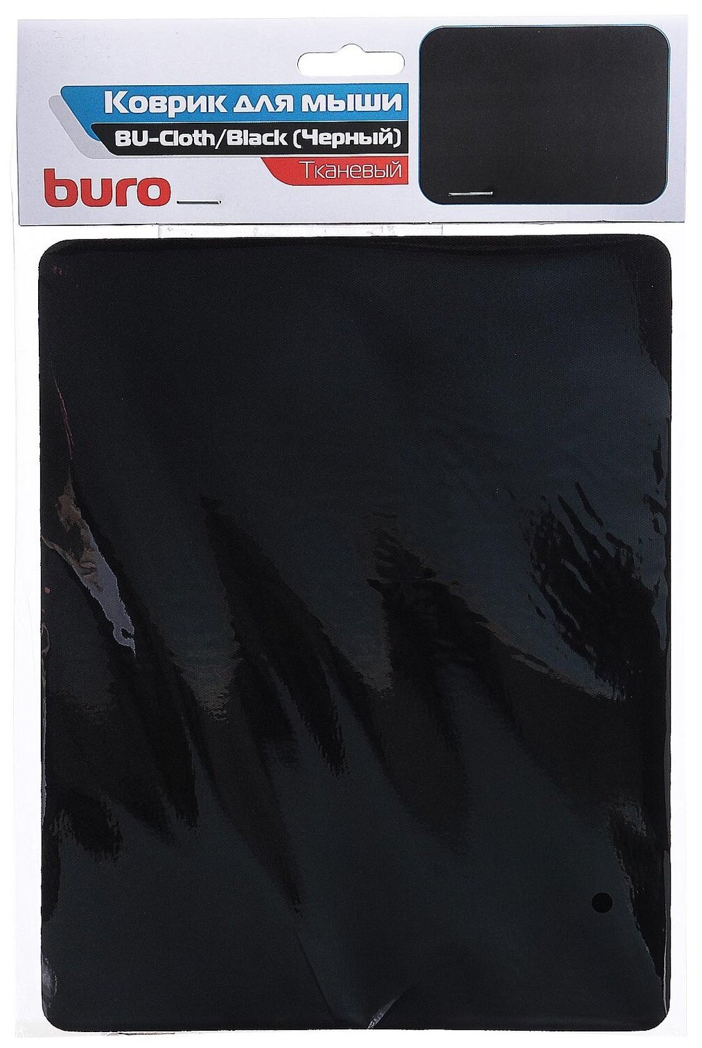 BURO (BU-CLOTH/black), чёрный, 230 х 180 х 3 мм