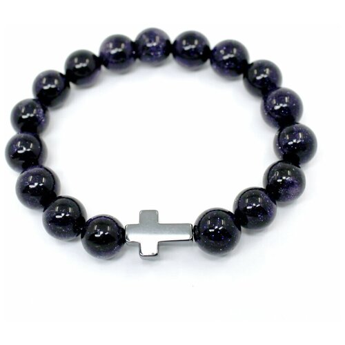 фото Handinsilver ( посеребриручку ) браслет из синего авантюрина 10мм с крестом