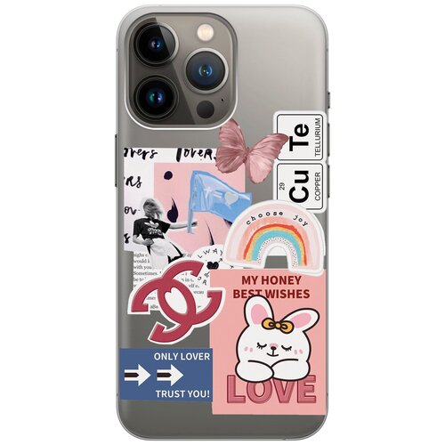 Силиконовый чехол на Apple iPhone 14 Pro Max / Эпл Айфон 14 Про Макс с рисунком Cute Stickers силиконовый чехол на apple iphone 14 pro max эпл айфон 14 про макс с рисунком paris stickers