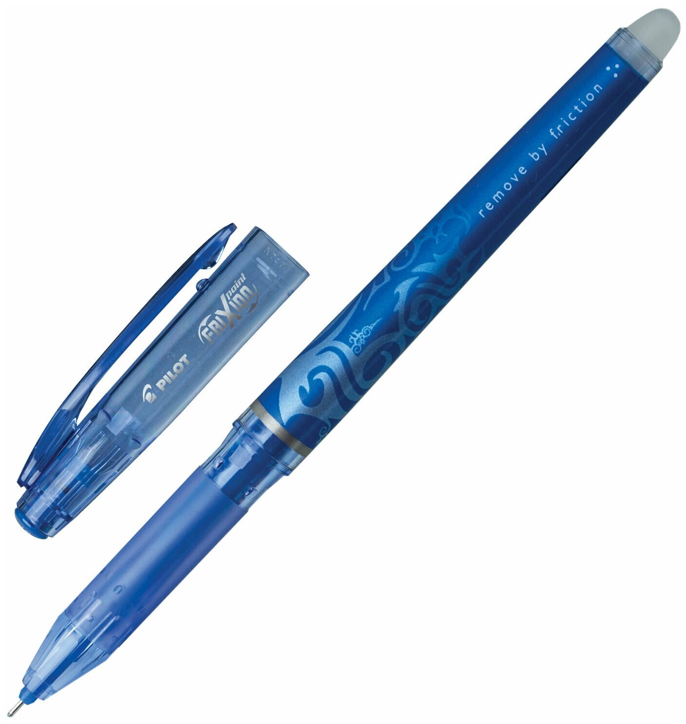 Ручка стираемая гелевая (пиши-стирай) с грипом Pilot Frixion Point, Синяя, Комплект 2 Штуки, линия 0,25 мм, 880581