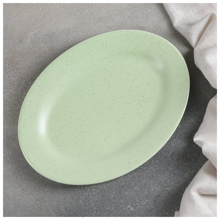 Блюдо Доляна "Амелия", 24,5*18 см см, цвет зеленый