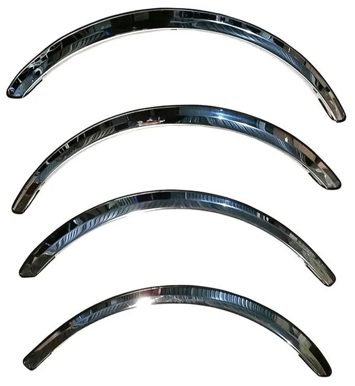 Хромированные накладки на арки колес Nissan Tiida C12 2011+ короткие / Ниссан Тиида С12 2011+