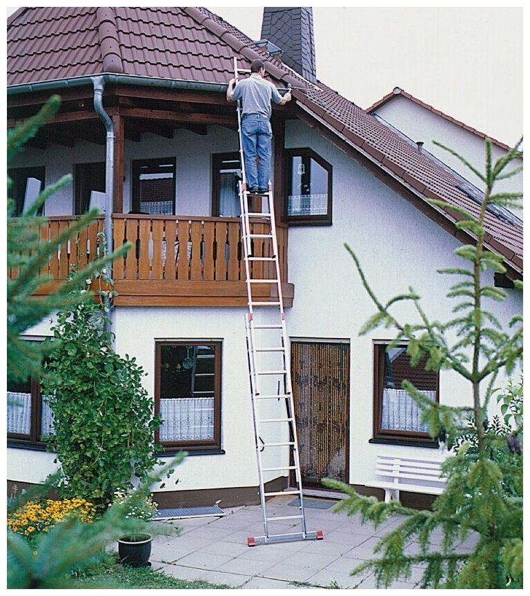 Стремянка Krause 128980 алюминий 8ступ. H3.71м макс.нагр.:150кг (129680) - фото №7