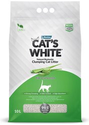 Наполнитель комкующийся для кошачьего туалета Cat's White Aloe Vera с ароматом алоэ вера 10 л