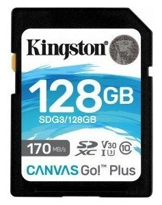 Карта памяти 128Gb Kingston SDXC Class 10 (SDG3/128GB)