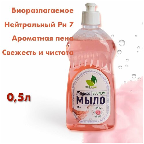 Мыло жидкое биоразлагаемое EcoLine Econom бабл-гам 500 мл