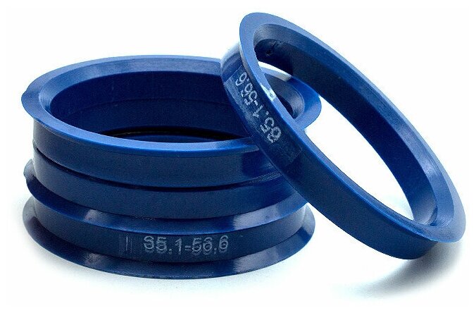 Центровочные кольца для дисков автомобильные проставки колесные высококачественный пластик 651х566 DARK BLUE 4 шт