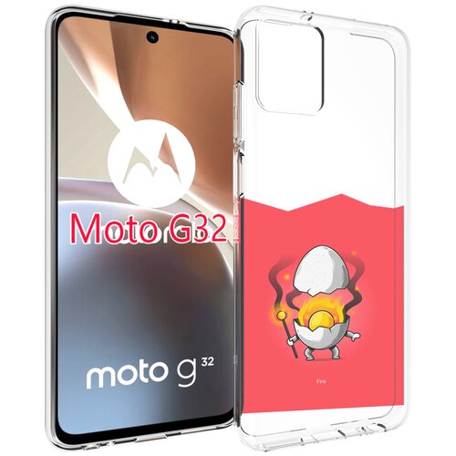 Чехол MyPads горелое яйцо для Motorola Moto G32 задняя-панель-накладка-бампер чехол mypads горелое яйцо для motorola defy 2021 задняя панель накладка бампер