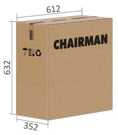 Офисное кресло CHAIRMAN 696 с хромированной крестовиной ткань/сетка черный