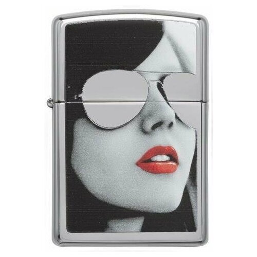 зажигалка кремниевая spider design с покрытием high polish chrome серебристая zippo 48767 Зажигалка ZIPPO Gold Design с покрытием High Polish Chrome, латунь/сталь, серебристая, 38x13x57 мм