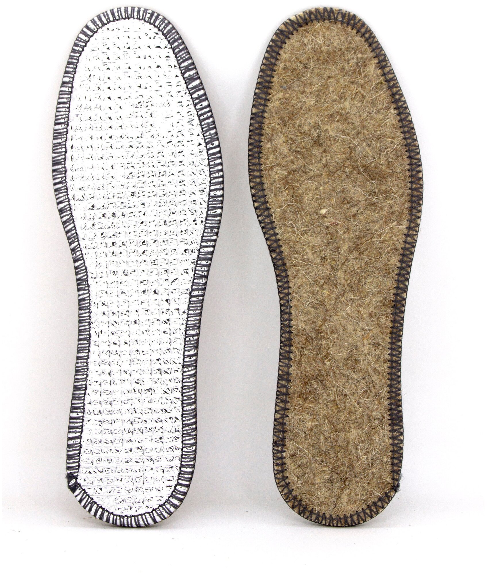 Стельки зимние войлочные для обуви теплые из шерсти с фольгой 42 / Мужские и женские - фотография № 6
