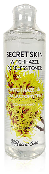 Тонер для лица с натуральными экстрактами Secret Skin Toner (Witchhazel Poreless Toner - Тонер для лица с экстрактом гамамелиса)