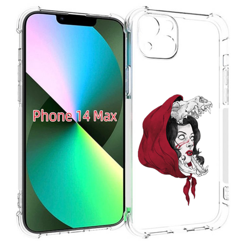 Чехол MyPads Красная шапочка и волк женский для iPhone 14 Plus (6.7) задняя-панель-накладка-бампер