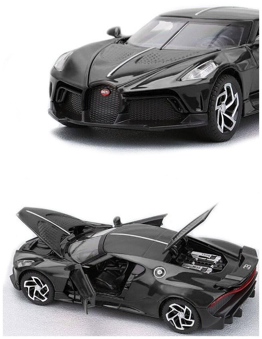 Коллекционная машинка WiMi Bugatti La Voiture Noire в металлическом корпусе