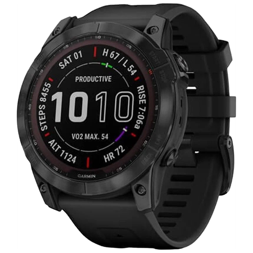 Умные часы Garmin Fenix 7X Sapphire Solar 51 мм GPS, белый/синий