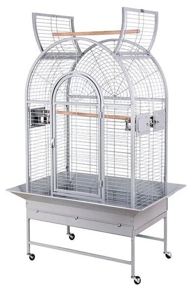 Клетка для птиц Montana Cages "New Jersey", светло-серая, 106х74х160см (Германия) - фотография № 1