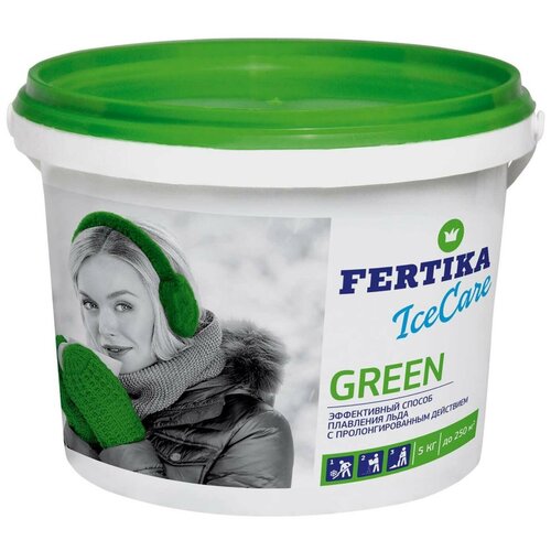 Противогололедный реагент FERTIKA IceCare Green 10 л 10 кг мешок