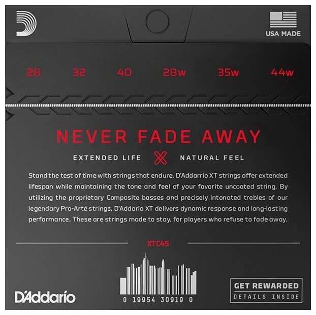 D'ADDARIO XTC45-струны для классической гитары