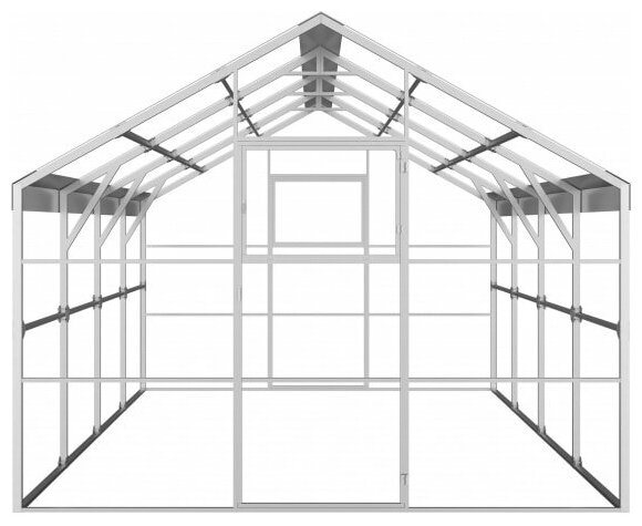 Каркас теплицы Ударница англичанка активагро.РФ ширина 300 см, размер 400х300х244 - фотография № 2