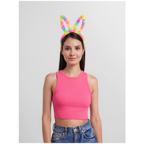 Ободок ушка Зайчик радужный/ светяшийся /13 см