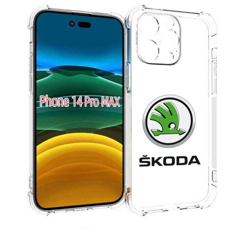 Чехол MyPads skoda-шкода-4 мужской для iPhone 14 Pro Max задняя-панель-накладка-бампер