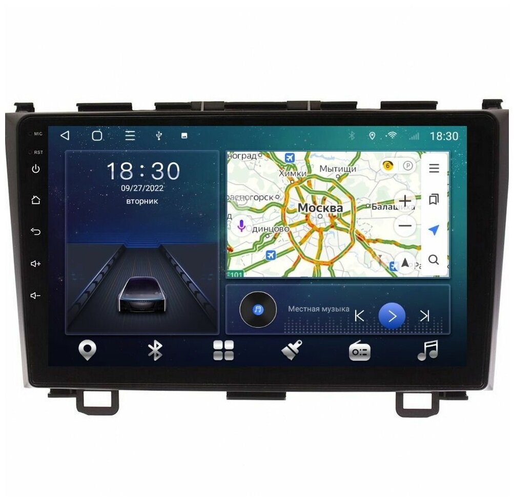 Магнитола CRS-300 Honda CR-V 3 2007-2012 - Android 11 - Процессор 8 ядерный - Carplay - IPS - DSP 36 полос - 4G(Sim)