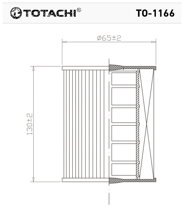 Totachi фильтр масляный двигателя to1166