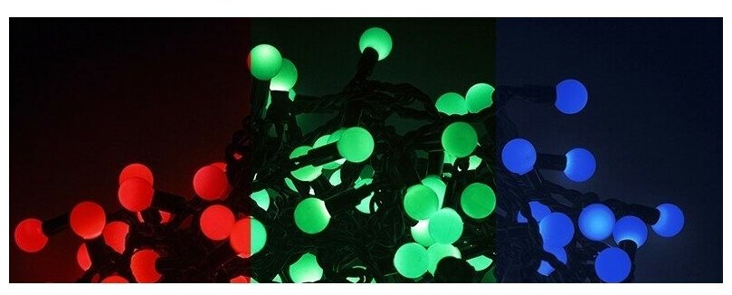 Гирлянда LED - шарики RGB d23мм 10м Neon-Night - фото №8