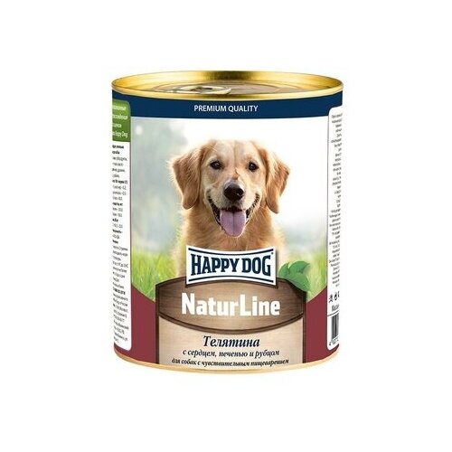 Happy dog Консервы для собак Телятина с сердцем печенью и рубцом | Natur Line 0,97 кг 52437 (2 шт)
