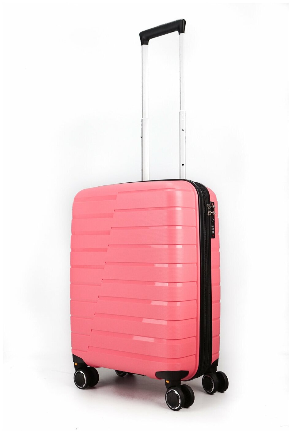 Чемодан Sweetbags маленький из полипропилена с расширением на 4-х съемных колесах с TSA замкомполос) розовый 