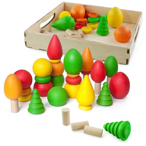 Сортер/Чудесный лес/деревянные/развивающие игрушки для детей/Монтессори/Ulanik деревянные развивающие игрушки пиала и ложка ulanik