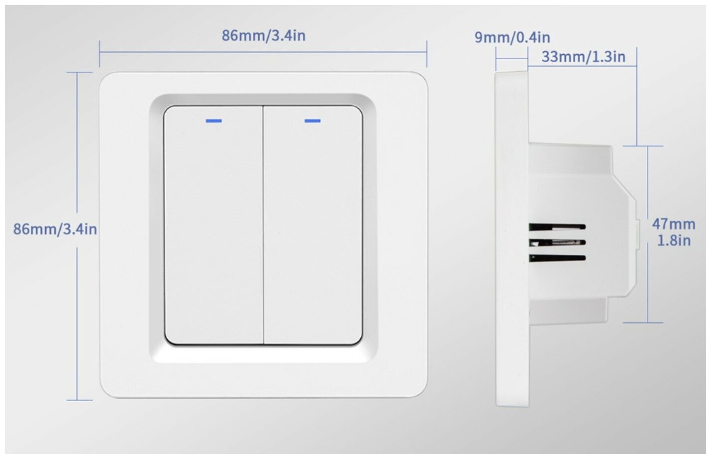 Умный одноклавишный выключатель Wi-Fi+Bluetooth Terem Techno с Алисой универсальный без нуля И С нулем белый импульсный - фотография № 6