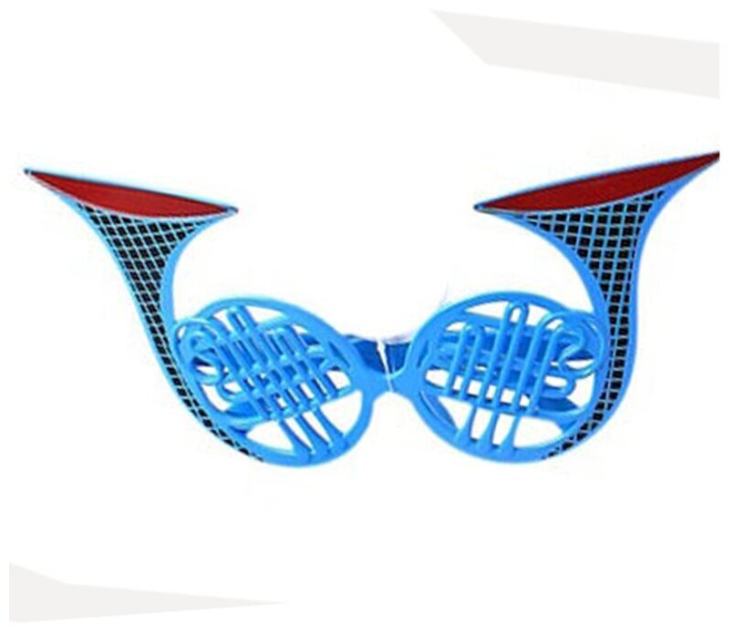 Карнавальные очки в форме трубы цвет голубой