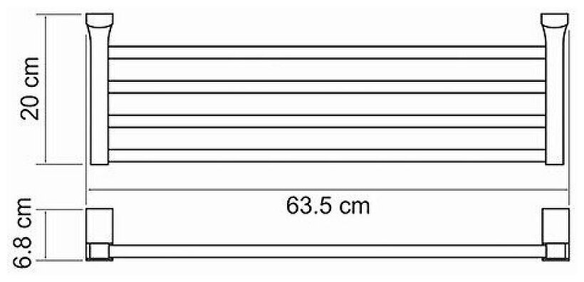 Полка для полотенец WasserKRAFT Leine K-5011