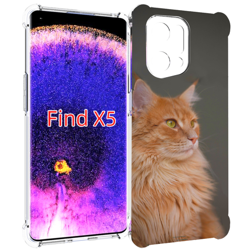 Чехол MyPads кошка мейн кун 1 для Oppo Find X5 задняя-панель-накладка-бампер
