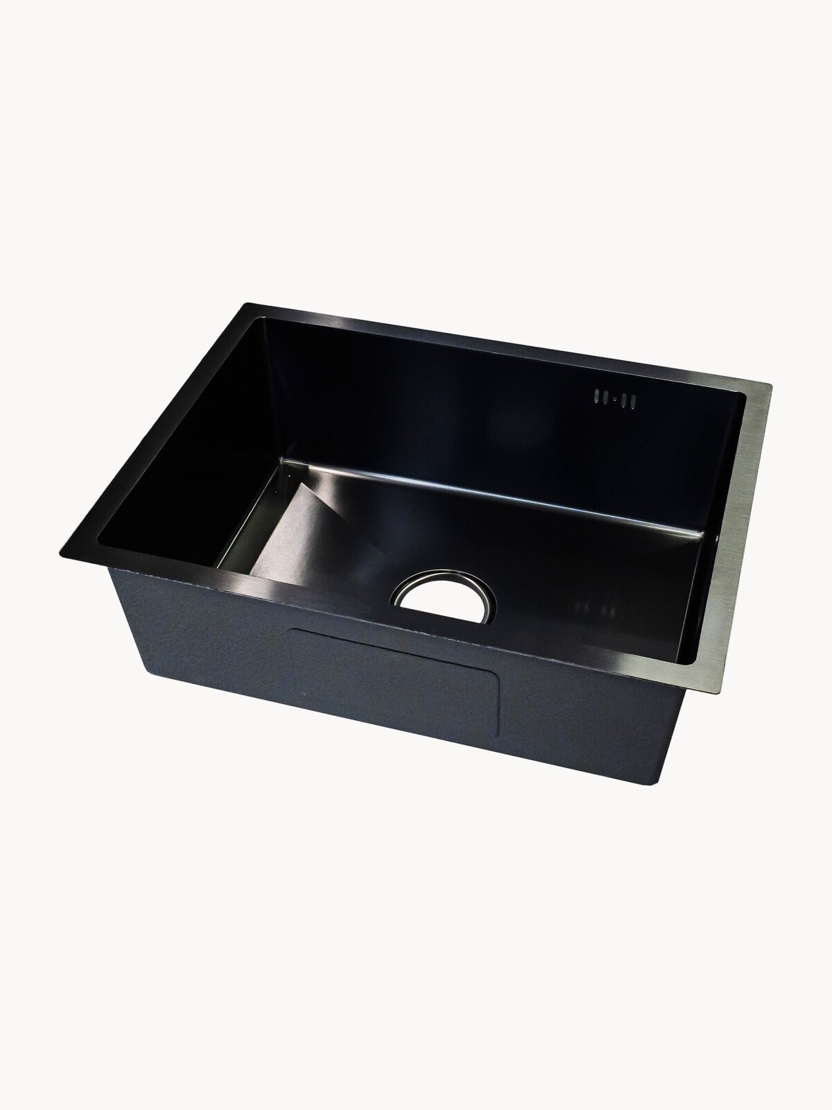 Мойка кухонная LS-6045SHB, нержавеющая сталь, врезная, черная, 60x45 см