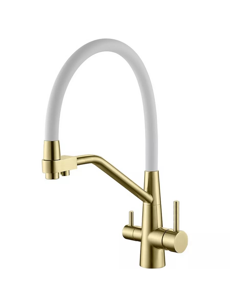 Смеситель для кухни Splenka S71.62.03 с подключением фильтра, рычажный, поворотный излив