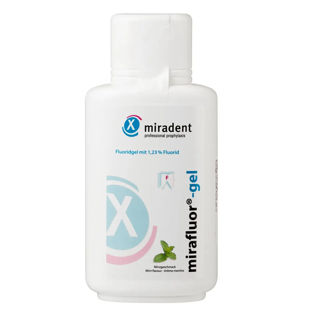 Фторгель MiraFluor Gel (1.23%F) для интенсивной профилактики кариеса Мята, 250 мл — фото 1