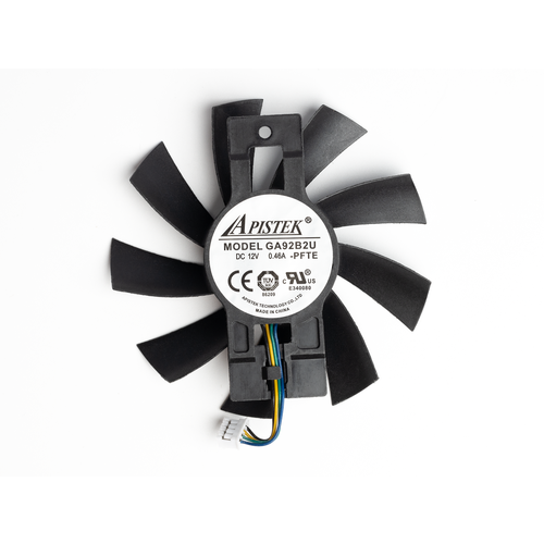 Вентилятор для видеокарты PowerColor Red Devil RX570 RX560 4Pin папа 87мм GA92B2U 920₽