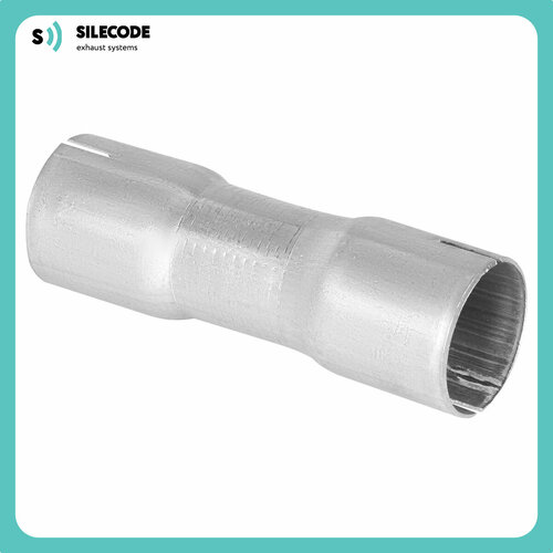 Соединитель труб глушителя SILECODE d45 x d45, алюминизированная сталь