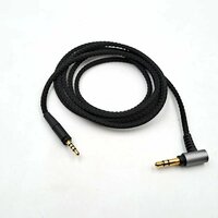 Сменный нейлоновый плетеный кабель для наушников Sennheiser HD450BT HD458 HD458BT HD4.50BTNC HD400S HD4.30 HD350BT, black 200cm 6.5ft