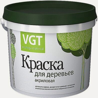 Изображение товара Краска для Садовых Деревьев VGT 1.5кг Глубокоматовая, Белая / ВГТ.