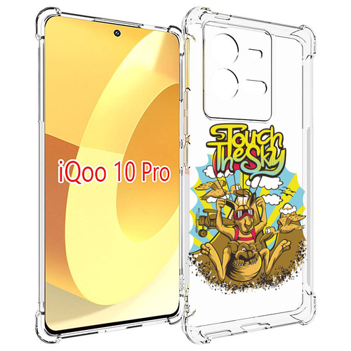 Чехол MyPads нарисованное кенгуру комикс для Vivo iQOO 10 Pro задняя-панель-накладка-бампер