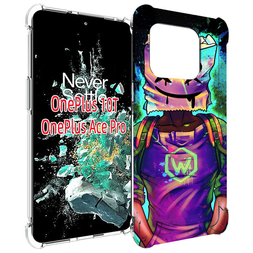Чехол MyPads маршмеллоу-глитч для OnePlus 10T задняя-панель-накладка-бампер