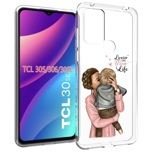 чехол mypads попугайчик детский для tcl 30 tcl 30 5g tcl 30 plus задняя панель накладка бампер Чехол MyPads Любовь-мамы детский для TCL 30SE / TCL 305 / TCL 306 / TCL 30E задняя-панель-накладка-бампер