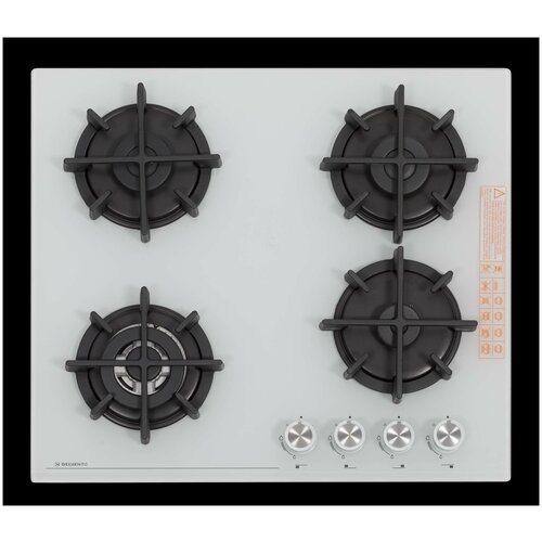 Газовая варочная панель DELVENTO V60N41C011 60 см WOK-конфорка газ-контроль белый 1299000₽