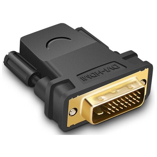 Переходник/адаптер UGreen HDMI - DVI-D 24+1 pin (20124), 1 шт., черный переходник адаптер ugreen dvi hdmi 20118 0 22 м 1 шт черный