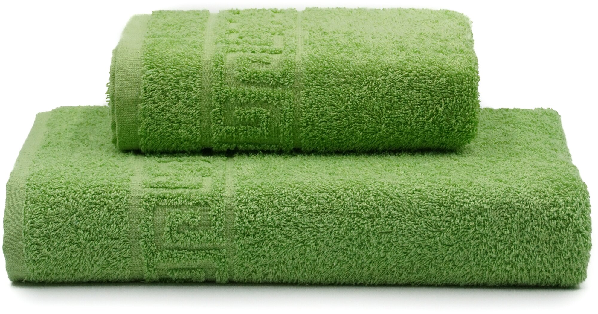 Набор полотенец 2шт DreamTEX яркий зеленый - фотография № 3