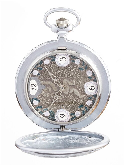 Карманные часы Молния, серебряный
