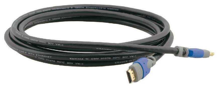 Кабель HDMI 4.6м Kramer C-HM/HM/PRO-15 круглый черный